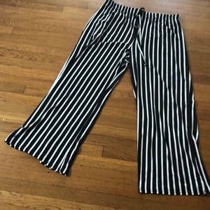 Black & white striped pants size